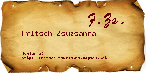 Fritsch Zsuzsanna névjegykártya